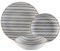 Versa Set de Vajilla Venecia 18 Piezas Gris Porcelana