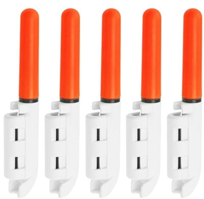 Create idea 5 Luces Rojas de Punta de Caña de Pescar Nocturna Lámpara LED Incandescente Impermeable Alarma Mordedura Pesca Nocturna Barra Luminosa Accesorios