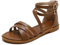 Orthoback OrthoSandal Gladiator Retro Sandalen Damen Flach Reißverschluss Hinten Leichte Bequeme Sommerschuhe (39,Braun 1)