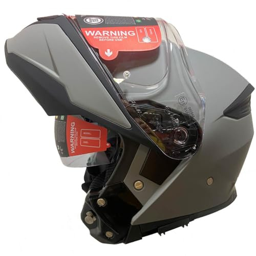 Casco de Moto Modular SMK Gullwing Abatible con Visor Solar Gris Mate - Homologado P/J ECE 22.06 - Designed