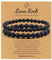Heilende Kristall-Armband für Frauen Männer, 8mm und 6mm Naturstein Perlen Armbänder, Stress Relief Angst Yoga Armband bringt Glücksbringer Geschenk (Schwarz)