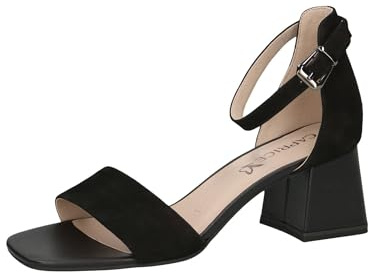 Caprice Damen Sandalen mit Absatz aus Leder mit Riemchen
