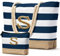 oscaurt Strandtasche Badetasche XXL Shopper Tasche Damen Umhängetasche Wasserdicht Beach Tote Bag mit Reißverschluss Faltbare Reisetasche Travel Bag Sporttasche (S-Dunkel Blau)