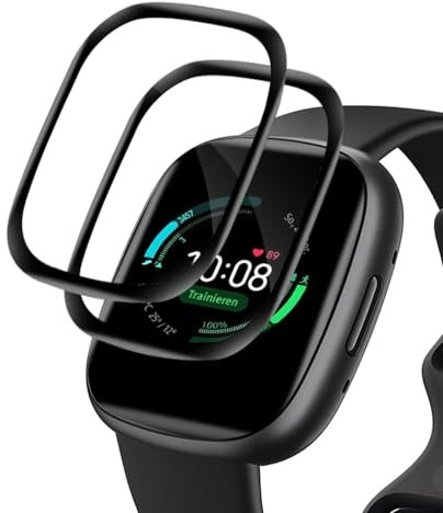 Bodyguard 2 Stück Schutzfolie für Panzerglas für Fitbit Versa 3/Fitbit Sense, 9H Härte, Sensitive Touch, Kratzfest Fitbit Versa 3/Fitbit Sense Folie, Blasenfreie HD Schutzglas für Versa 3/Fitbit Sense