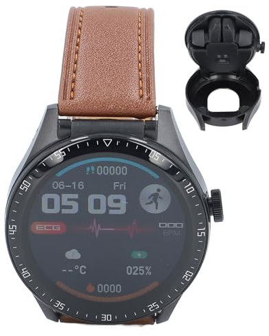Bewinner Smartwatch 2 in 1 con Auricolari, Smartwatch con Cuffie Bluetooth - Schermo HD da 1,45 Pollici, Supporto Bluetooth NFC, Notifica Messaggi per Sport All'aria Aperta