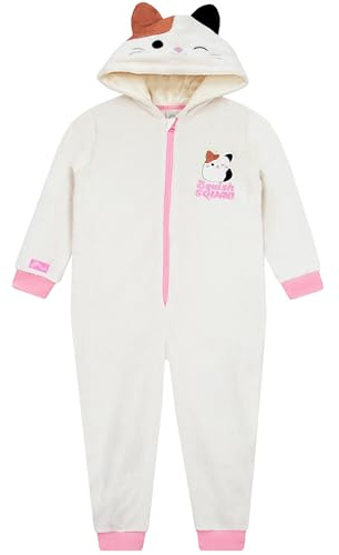 Squishmallows Gatto Pigiama Intero Bambina | Pigiama Pile | Pigiamone Bambina | 5 E 13 Anni