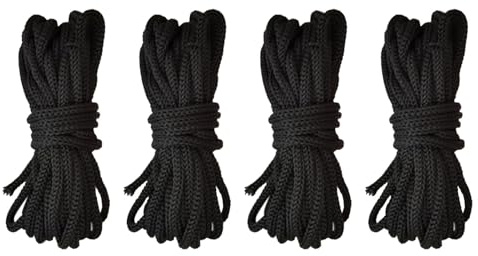 Trampolin-Seil für Netz, langes Sicherheits-Spannseil, 5 mm dick, geflochtene Schnur für Umzäunungsnetze, 4 Trampolin-Netzseile für Zaunnetze