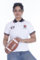 Women England Rugby T Shirt | Button Down Collar Style Short Sleeve Size L, White