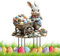 CHIHOLEN Osterdeko Outdoor, Gartenstecker Ostern, Frühlingsdeko Draußen, Osterhasen Figuren Vintage Garten Stecker Deko, 2D Acryl Ostern Deko für Draußen Drinnen Garten(A)