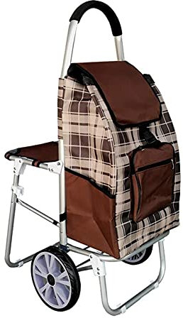 Leichter Einkaufstrolley für eingeschränkte Mobilität – robuster Aluminiumrahmen, einfaches Treppensteigen, ideal für Senioren und Personen mit Mobilitätsproblemen