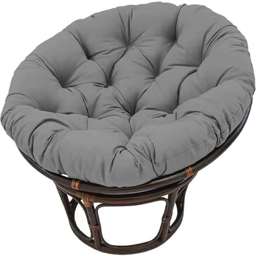 MSNCS Rundes Papasansessel Kissen Sitzkissen Hängesessel Outdoor/Indoor Bodenkissen Kissen für Schwenksessel, Korbsessel Outdoor Gartenmöbel Sitzauflage Auflage(Dark Gray,100x100cm)