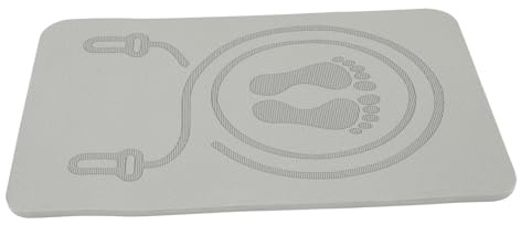 TOBBOMEY Tpe Fitnessmatte Springmatte Rutschfest Stoßdämpfend Tragbare Trainingsmatte Für Seilspringen Zuhause 60x40cm Grau
