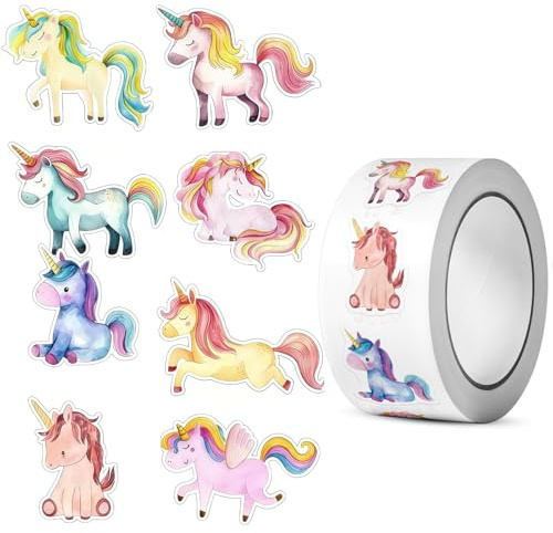 500 Stück Runde Tier Aufkleber,8 Muster Stickerrolle,Reward Aufkleber Tiere,Belohnungsaufkleber,Tiere Sticker Rolle,Self-Adhesive Tierstickerr für Mädchen Junge Scrapbooking DIY Crafts (Farbe C)