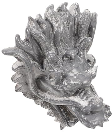 GALPADA Sortie Fontaine Murale Tête de Dragon pour Jardin Extérieur Décor de Fontaine Murale pour Villa Bec Eau Décoratif Installation Facile Design Élégant Gris Pierre