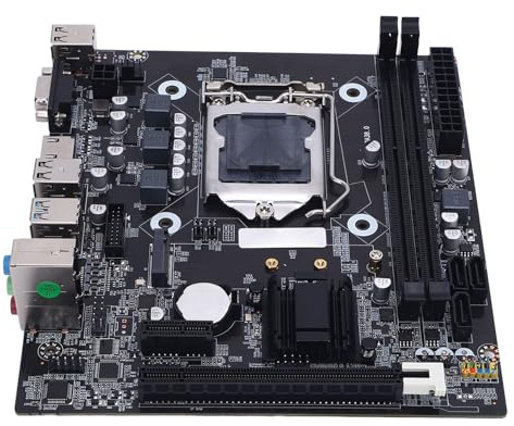 PUSOKEI Scheda Madre da Gioco H81 Micro ATX con Socket LGA1150, Memoria DDR3 da 2x8 GB a Doppio Canale, Scheda Madre per PC Desktop per E3/V3 I3/i5/i7