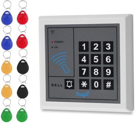 Système de contrôle d'accès avec Clavier d'accès. Contrôle 'accès digicode Portail Compatible avec l'application Tuya. Convient aux Maisons, hôtels et Bureaux.