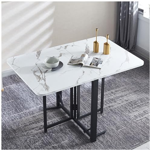 Mehrzweck-Esstisch klappbar 80 x 140 cm erweiterbar & zusammenklappbar in 3 Formen für Küche & Wohnzimmer Platzsparend Modernes Design Vielseitig einsetzbar