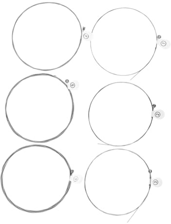 Beavorty 6 Stück Gitarrensaiten E gitarre und Akustikgitarre Rostfreie Metall Saite mit Ball End Klare Klangqualität für Musiker und Gitarrenzubehör