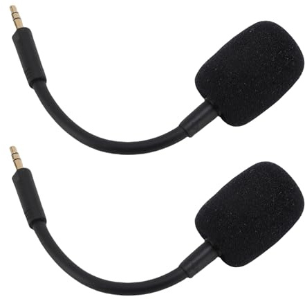 Eminchu Ersättningsmikrofon, Brusreducerande Bommikrofon, Ljudkabel med Guldpläterad Kontakt och OFC, Idealisk för Barracuda X-headset (Svart)