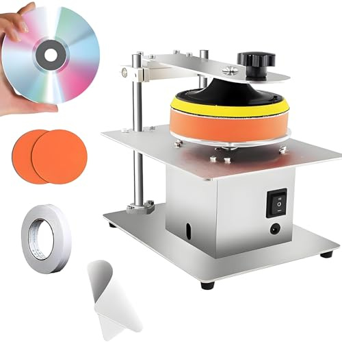 Scheibenpoliermaschine, halbautomatisch, 200W für Kratzreparatur und -wiederherstellung, 6000 U/min, ideal für DVD/VCD Reinigung und Schleifen