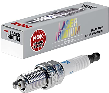 NGK Bougie d'allumage 4589 Électrode centrale à l'iridium 1-électrode de masse Antiparasitage 5kOhm avec siège à garniture plate Raccord-SAE fixe Ouverture de la clé: 16 mm Longueur du filetage: