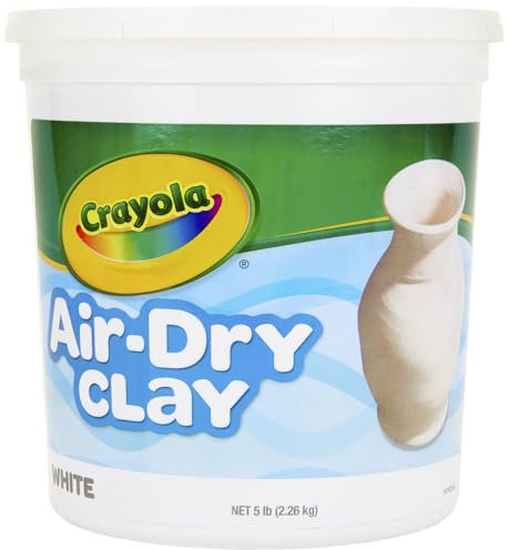 Crayola Air Dry Clay Bucket, No Bake Clay for Kids, Modeling Clay Alternative, 5 lb Resealable Bucket, White