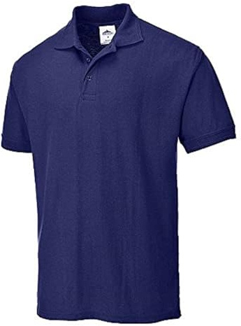 Portwest B210 Herren Naples Poloshirt Aus Piqué Mit UV-Schutz | Marine, 2XL, 40+ UPF Blockiert 98 Prozent UV-Strahlen, Polyester-Baumwollgewebe, Personalisierbar Für Einheitliche Teams