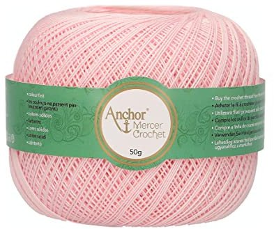 Anchor 4710020-00048 Häkelgarne, 100% Baumwolle, 48, Stärke 20, 53 gramm