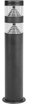 Lindby LED Outdoor Lights Lanea (Modern) in Black Made of Stainless Steel (1 Light Source,) from Pillar, Garden Path Bollard lamp