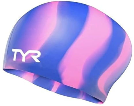TYR Cuffia da nuoto in silicone per capelli lunghi multicolore