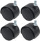 MroMax Lenkrollen, 5,1 cm, Nylon, 360 Grad, M8 x 13 mm, 4 Stück