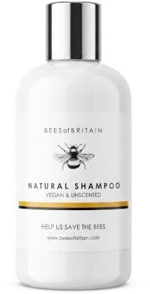 BEES of BRITAIN Shampoo 250ml - Parfümfrei & Unparfümiert | Duftstofffreies Mildes Shampoo mit Bio-Aloe-Vera. Sulfatfreie pH 5,5 Formel ohne ätherische Öle für sensible Kopfhaut.