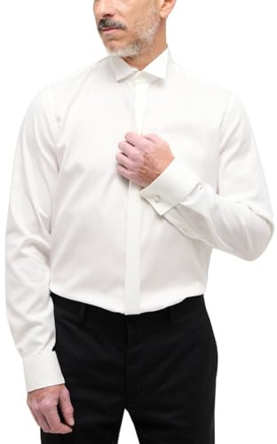 ETERNA Slim Fit Cover Galahemd Langarm Kläppchenkragen beige Größe 42