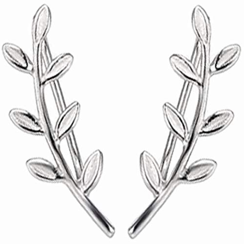 ENTREPLATA Ohrringe aus 925er Sterlingsilber für Damen, Kletterohrringe, Ear Climber, Damen, Mädchen, junge Zweige.