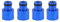 fuel injector spacer,Einspritzventiladapter,4-teiliges Einspritzventil Extender Kit Einspritzdüsen Abstandshalter für RDX Einspritzdüsen für B16 B18 D16Z D16Y(Blau)