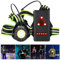 ICOCOPRO Lauflicht mit Reflektoren, 90 ° Verstellbares LED Brustlicht Wasserdicht, USB Wiederaufladbar 500 Lumen Lauflampe mit Rotes Licht für Laufen, Joggen, Angeln, Campen (Black)