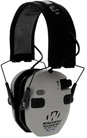 Walker's Razor Digital X-TRM Bluetooth Sound-Enhancing Hunting Shooting Ear Protection Electronic Earmuffs with Gel Earpads & Mesh Headband, 2 AAA Batteries Included