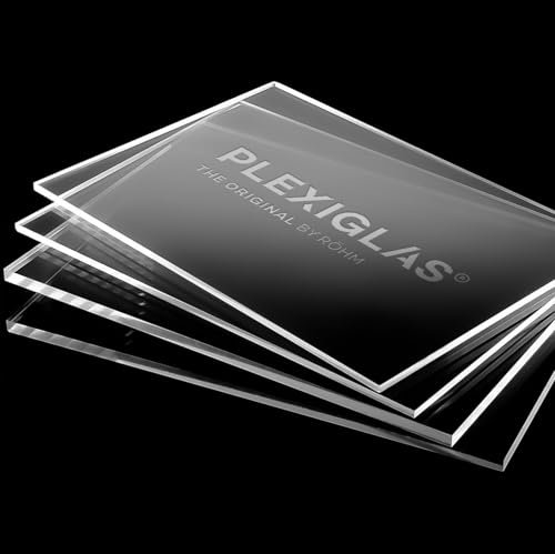 AtHaus® Plaque en verre acrylique transparent 2–10 mm – découpe sur mesure – panneau plastique rigide clair – tailles personnalisables (5 mm, 600 x 400 mm)