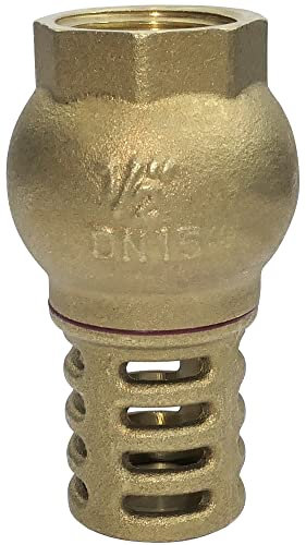 AERZETIX - C53433 - Válvula de retención con colador monobloque - 1/2'' pulgadas - válvula de pie - antirretorno - en latón