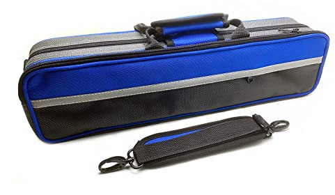 Jiayouy Custodia per flauto a 17 fori con tasca esterna e tracolla (blu)