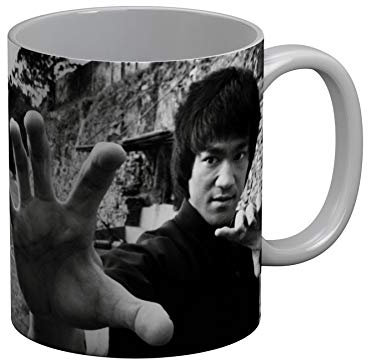 Tasse Bruce Lee Schwarz & Weiß Hongkong Schauspieler Film Material