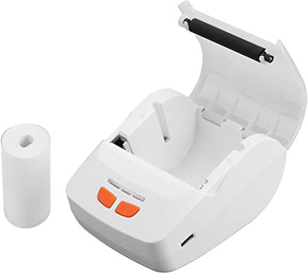 Thermo Belegdrucker 57 Mm, 60 Bis 150mm/s Schnell Druckender Tragbarer Bluetooth Etikettendrucker, Kompatibel mit Android/OS,für Den Einzelhandel Im Restaurantverkauf, (Weiß)