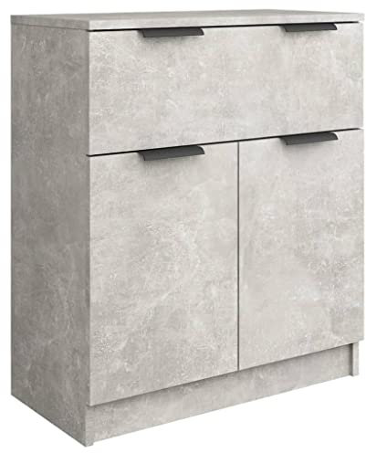 vidaXL Sideboard Kommode Anrichte Schrank Beistellschrank Mehrzweckschrank Standschrank Wohnzimmer Betongrau 60x30x70cm Holzwerkstoff