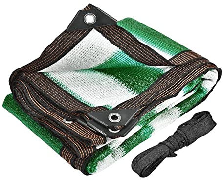 Liang Jardin Végétaux Tissu D'ombrage avec Œillets, Engrener Tissu Couverture De Parasol pour Serre, Bord Scotché Écran Solaire UV Résistant Taux D'ombrage De 90% (Color : Stripe, Size : 6mx6m)