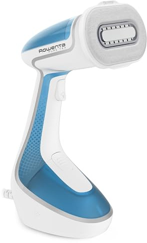 Rowenta, Steamer for Clothes, Pure Tex 4-in-1 Steamer, 1700W, XL 6.8 Ounce Water Tank, 25 Second Heat Up, Powerful Steam, Reversible Pad System, Light Blue, DR9530