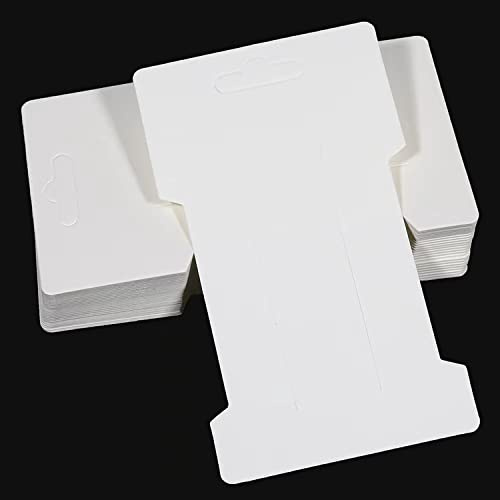 Doromy Haarspangenhalter aus Kraftpapier – 100 Packungen rechteckige Haarspangen, Schmuck-Display-Karten 6,6 x 11,5 cm zum Organisieren und Verpacken