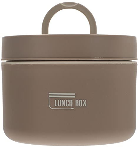 BESTonZON Insulated Lunch Box Stainless Steel Thermal Soup Bowl with Lid and Handle 4.5 Inch Compact Food Container for Instant Noodles and Outdoor Meals