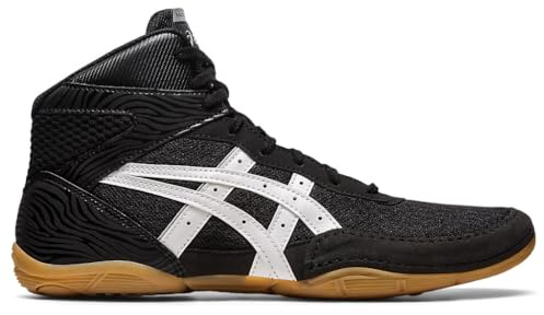 ASICS Men's Matflex 7 Wrestling Shoes, 13, Black/White