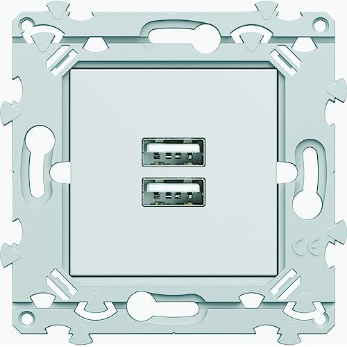 chargeur usb - type a+a - blanc - hager essensya we112