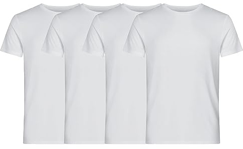 Resteröds 4er Pack Bamboo - Herren - Unterhemd/Shirt Kurzarm - Viskose & Baumwolle